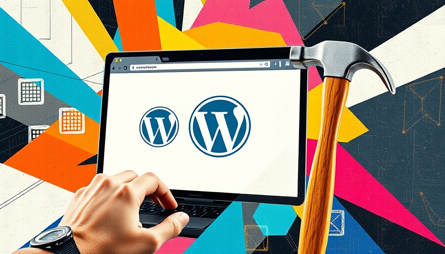 Abstract collage of WordPress usage for MedSpas in vibrant colors.