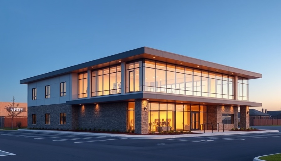 Innovative veterinary hospital design with modern architecture.