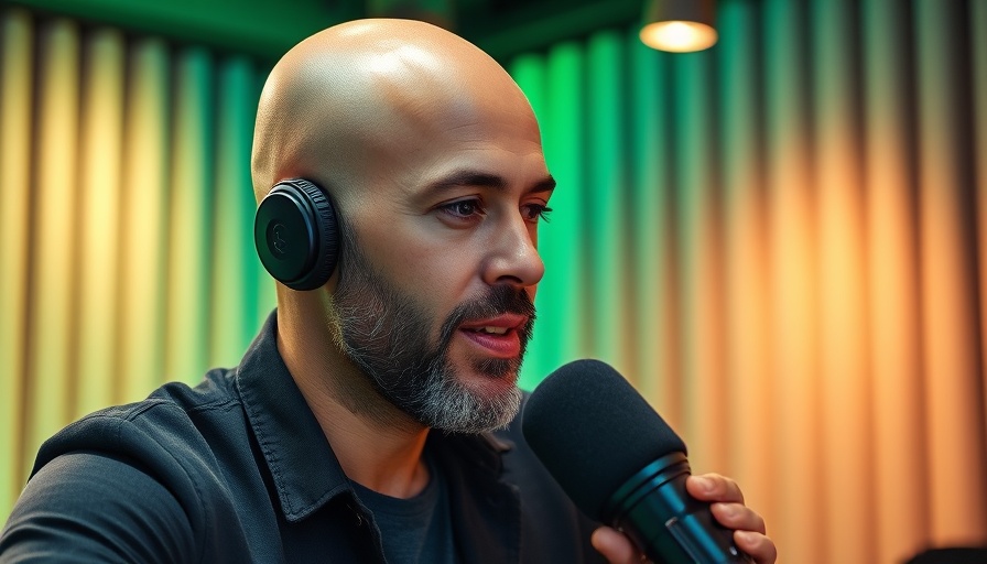 Podcast host discussing medspa marketing strategies.