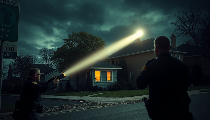 Burglary suspect police incident captured on body camera at night.
