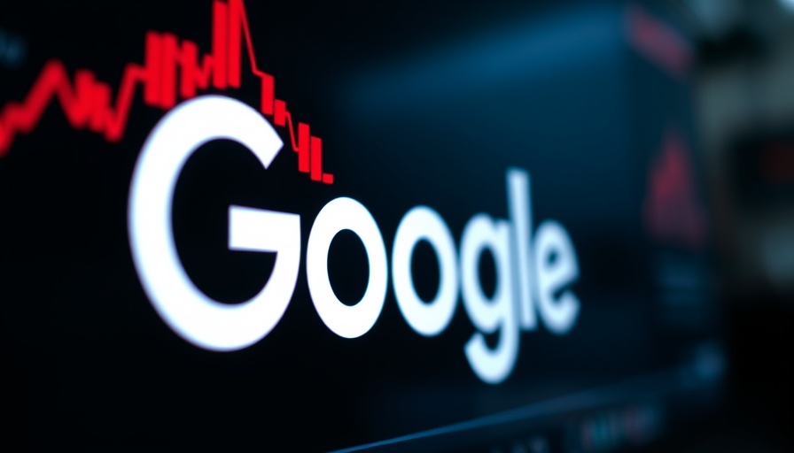 Google logo with red chart background, symbolizing SEO updates.