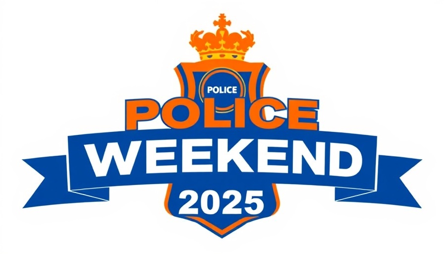 Police Weekend 2025 logo badge design.