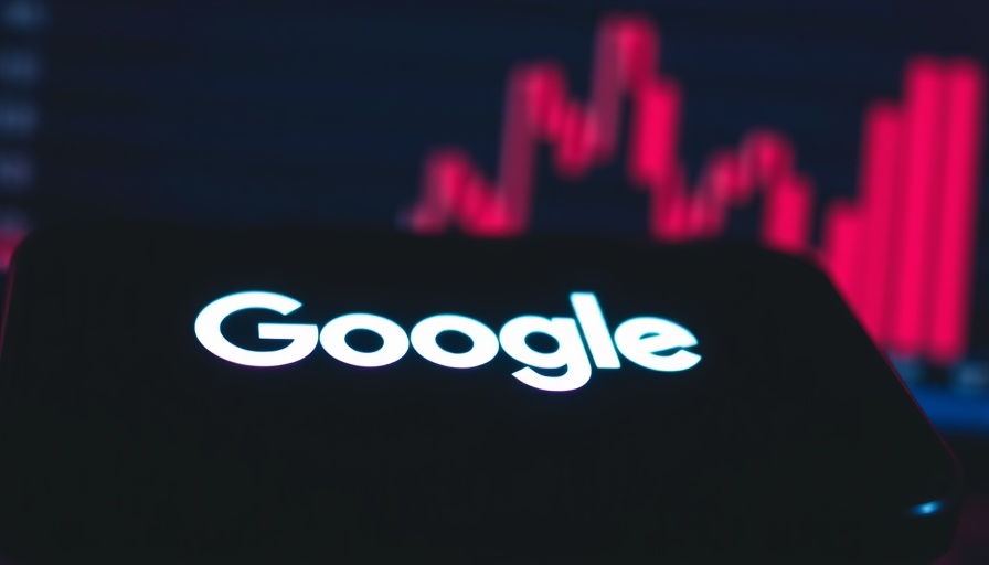 Glowing Google logo with stock graph background, illustrating Google August Spam Update effects.