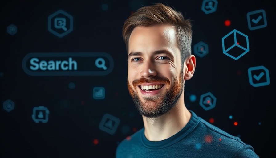Engaging man comparing digital AI tools in a creative visual.