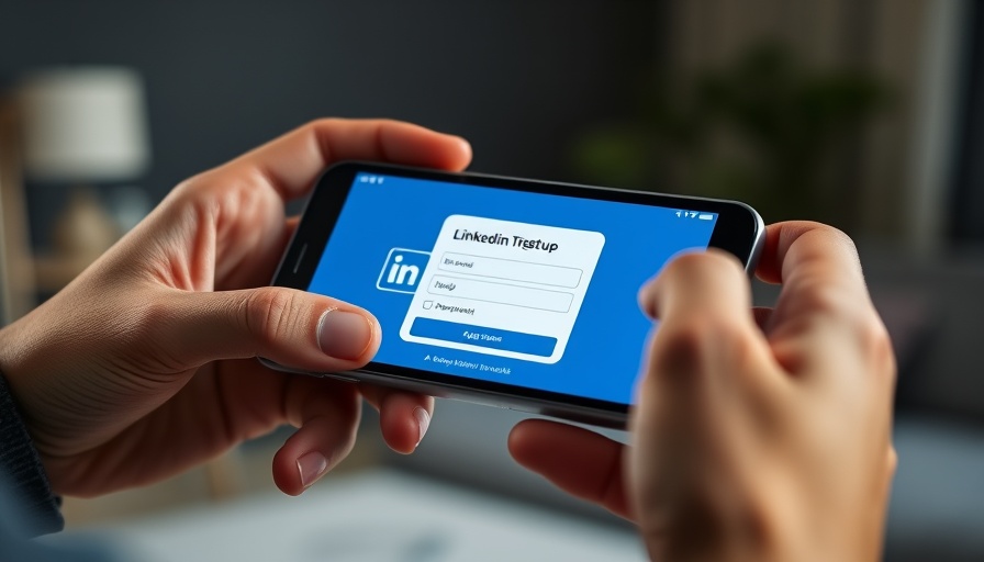 Close-up of hands on LinkedIn signup, emphasizing professional trust over AI.