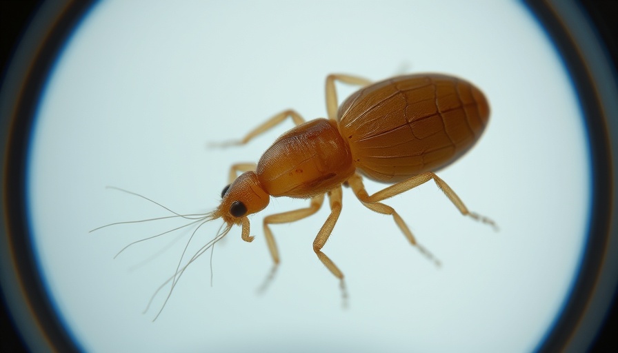 Microscopic view of ear mites Otodectes cynotis.