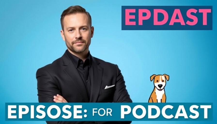 Allergy testing pets podcast episode announcement with vet and text.
