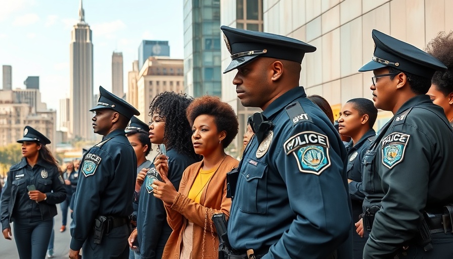 Abstract representation of police reform discussion.