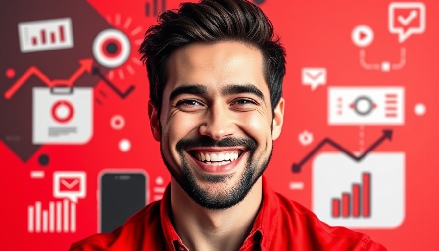 Stylized portrait in marketing theme, making money through audience engagement.