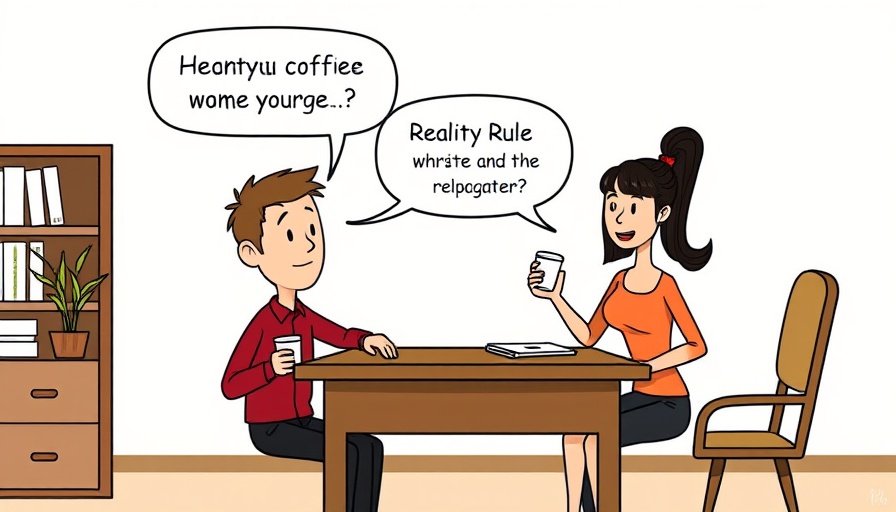 Cartoon discussing customer service rules in an office.