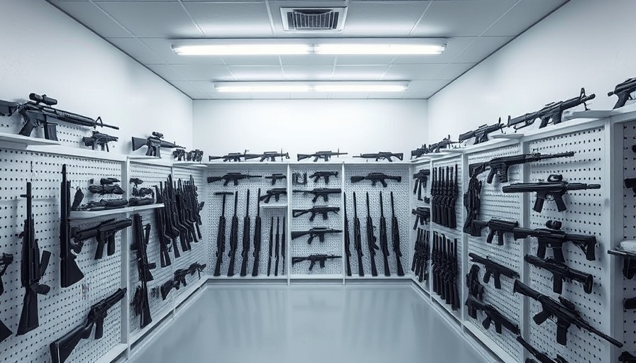 Police news: Firearms organized on racks in evidence room