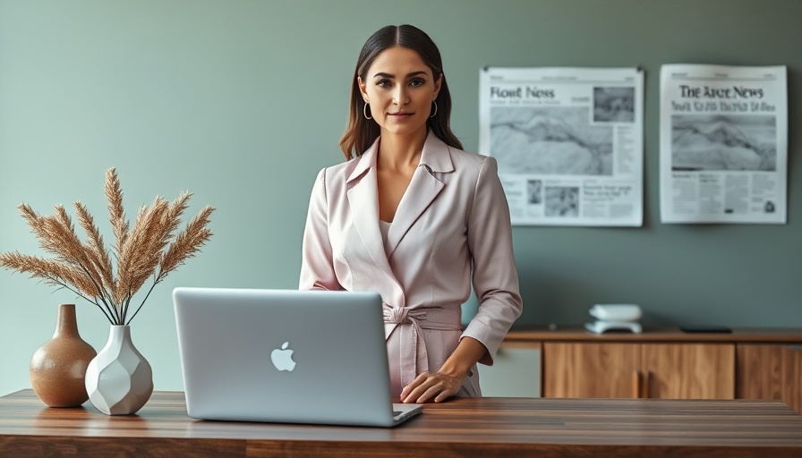 Content syndication for MedSpas, professional woman at desk with laptop.