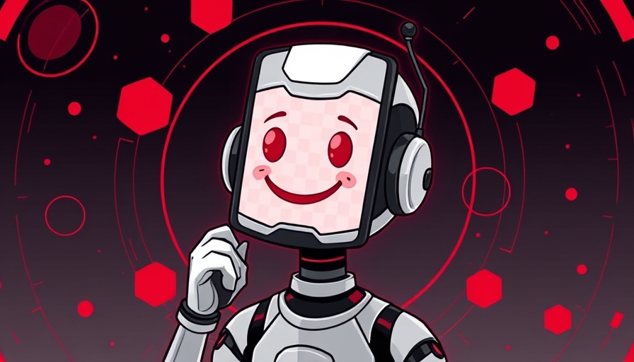 Playful depiction of AI in SEO for MedSpas with a tablet head.