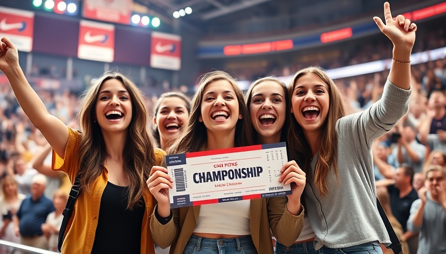 FGCU women's basketball championship celebration with a large ticket.
