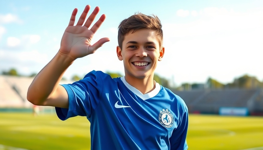 Marcus Freeman memorial North Port: Young player waving on a sports field.