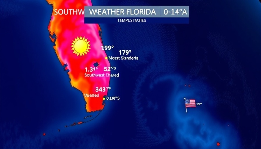Weather forecast map for pleasant spring evenings Suncoast.