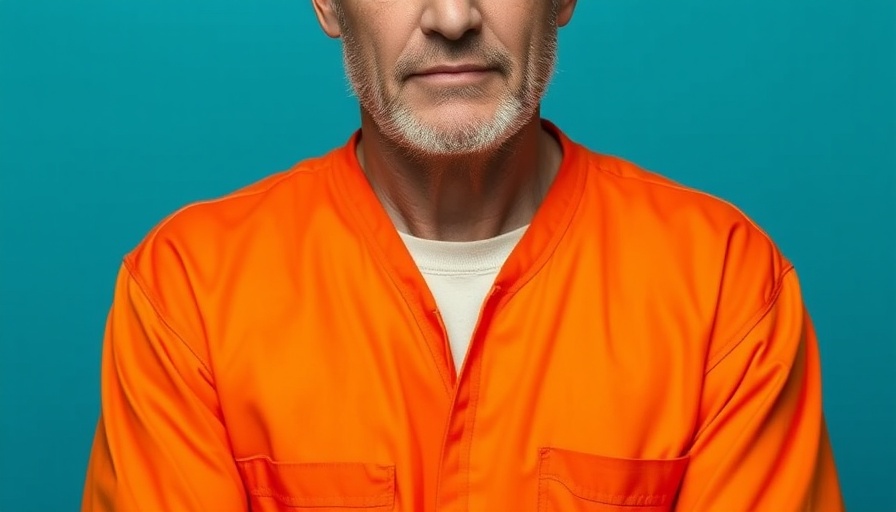Mature man in prison attire, neutral, Florida Execution of Man for Murders.