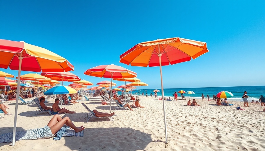 People enjoying a sunny beach in Pinellas County.
