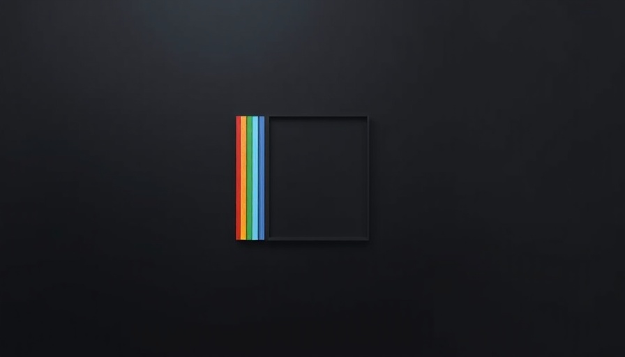 Minimalist abstract artwork featuring multicolor stripes on black.