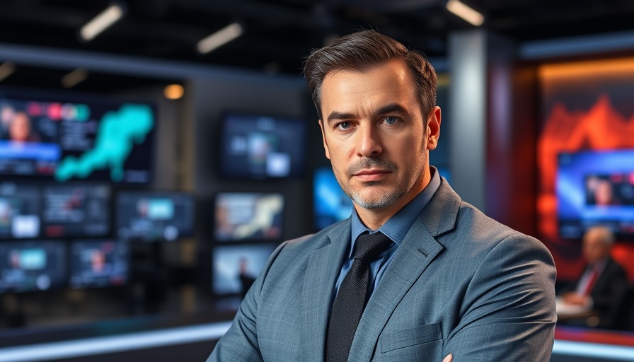 Sun coast recent news presented by mature anchor in studio