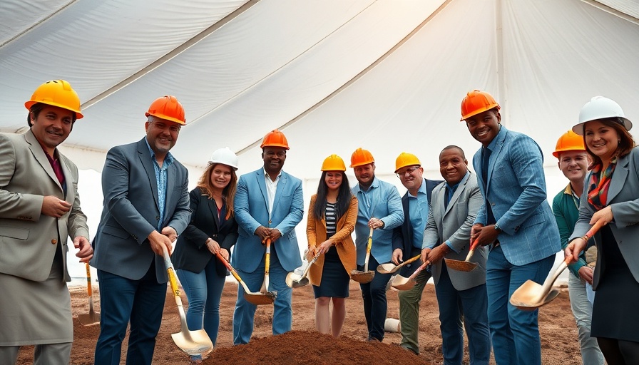 Professionals at the Tampa Bay Airside D groundbreaking ceremony.