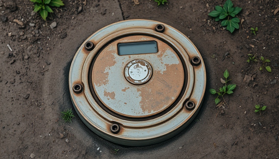 Worn-out water meter cover in St. Petersburg highlighting infrastructure.