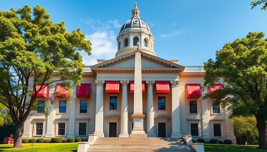 Florida property tax reform site, governmental building with dome.