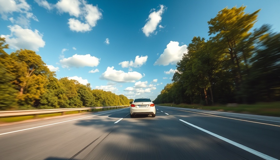 Cars on highway under blue sky, Zoom Hotline for Traffic Management.