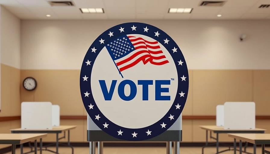Polk County Municipal Elections voting booth with patriotic theme.