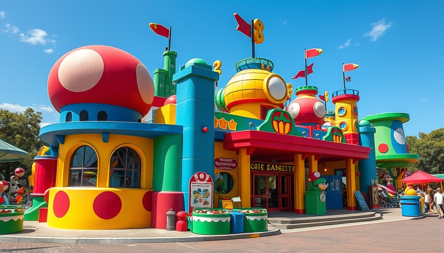 Mario-themed area at Universal Orlando's Epic Universe theme park.