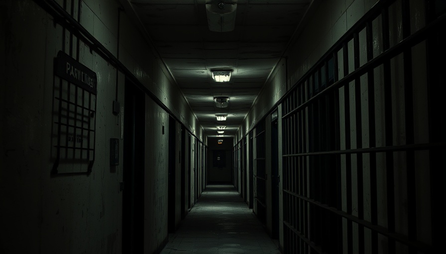 Prison corridor highlighting iron bars, related to bail bond scam in Southwest Florida.