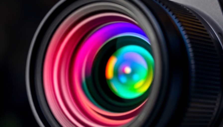 Vibrant camera lens design symbolizing Sun coast recent news.