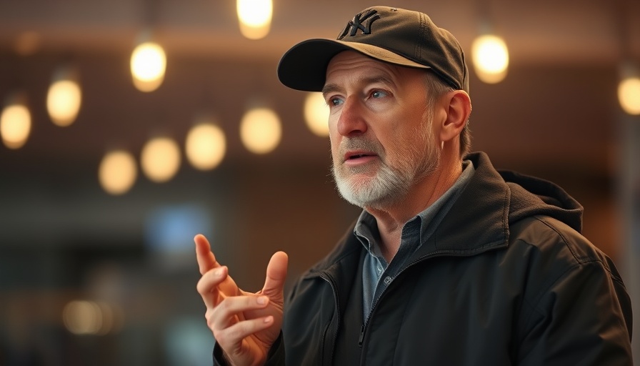 Man in cap gesturing indoors, DOGE access to U.S. Treasury information.
