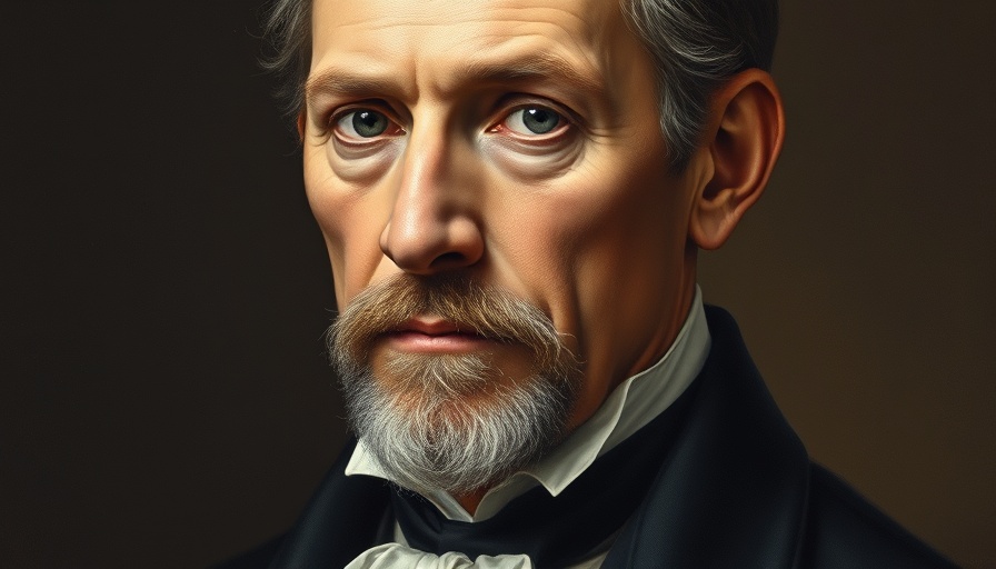 Classic portrait of a historical figure, Sun coast destinations.