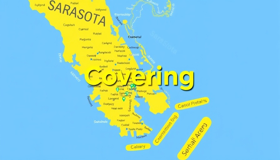 Map of Sarasota highlighting charter captains' concerns.