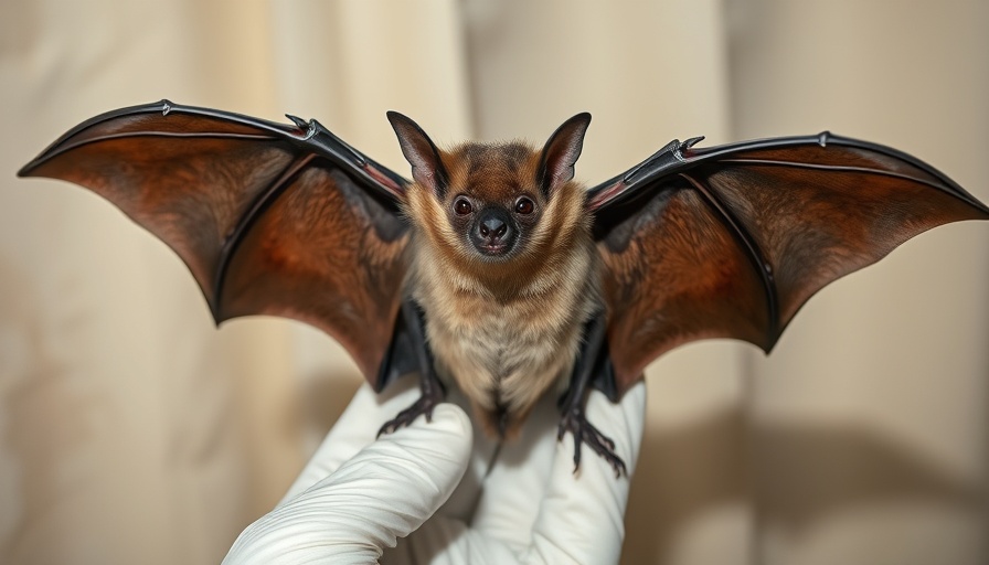 Bat held for Florida Bat Removal Permit Regulations.