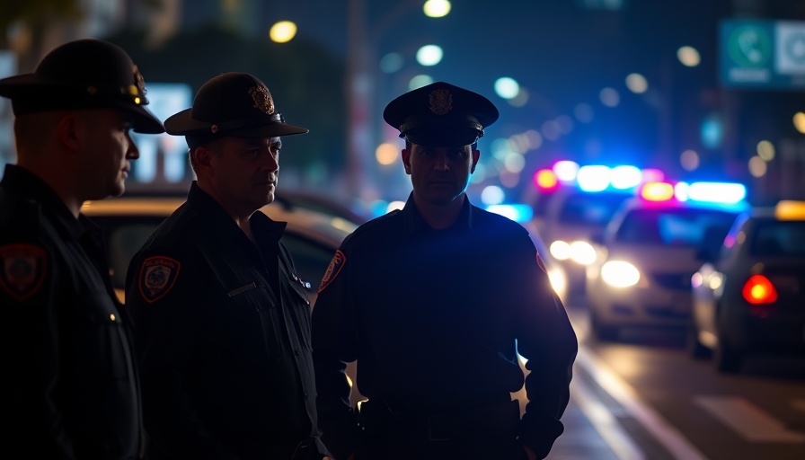 Police officers in St Pete at night to prevent youth gun violence.