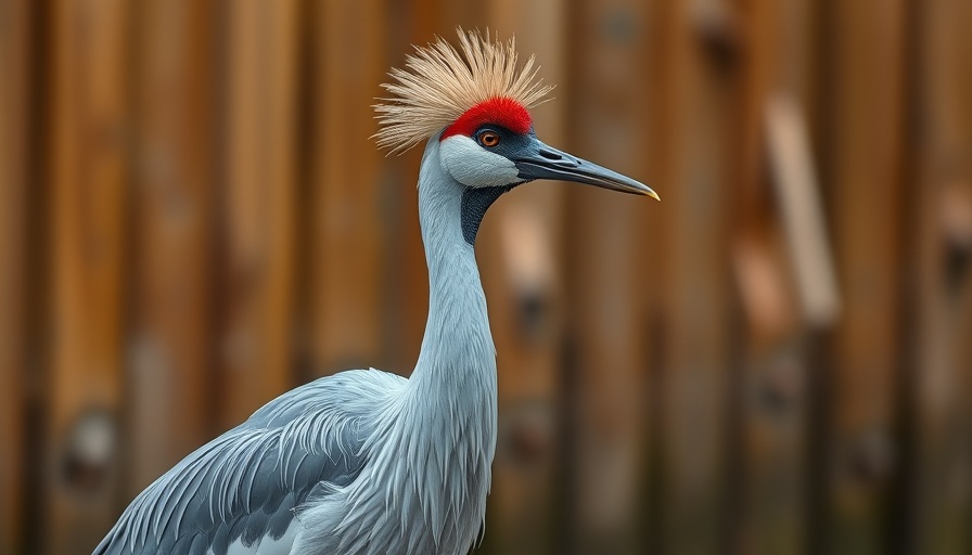 Elegant crane at Seaside Seabird Sanctuary rebuilt.