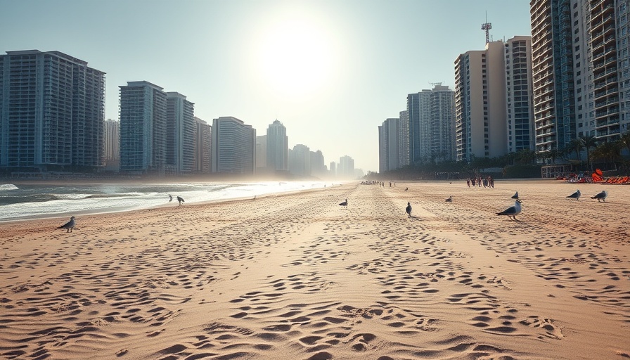 Sun coast beaches with high-rise backdrop at Clearwater.