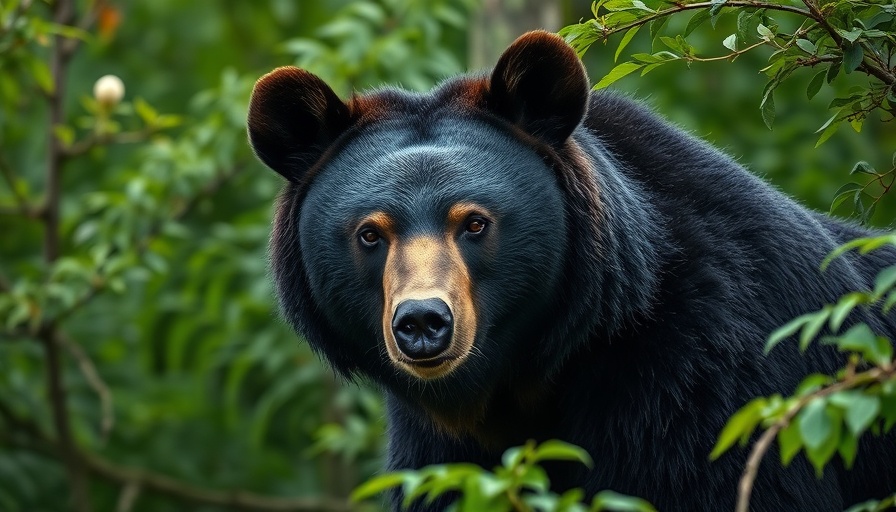 Black bear in forest cautious, related to Florida bear attack fatalities.