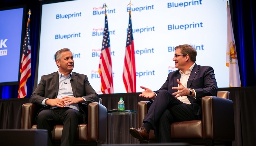Hope Florida Foundation Investigation speakers on stage with Florida Blueprint backdrop.