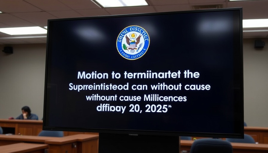 Screen displaying Manatee County Superintendent removal agenda item.