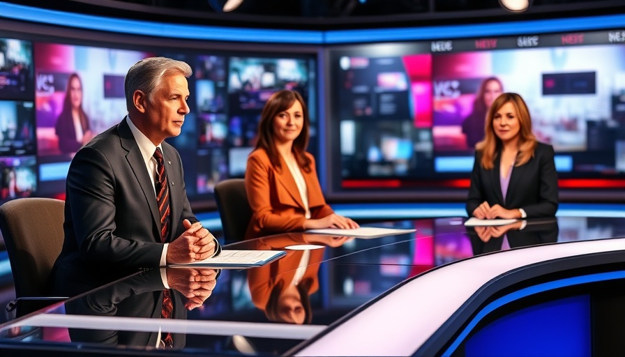 Suncoast news anchors in studio presenting recent news.