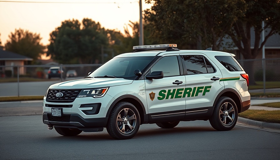 Sheriff SUV promoting domestic violence awareness in Tampa area.
