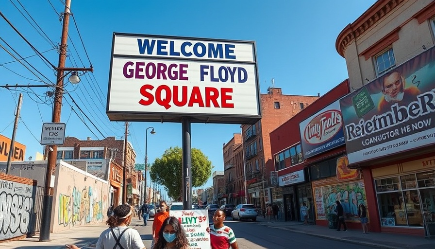 George Floyd Square memorial scene, 5th anniversary.
