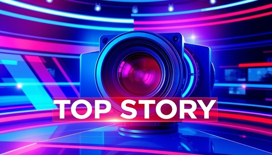 News broadcast design featuring camera lens for Sarasota crash story