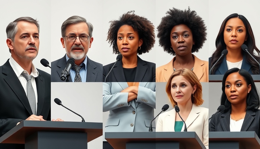 Candidates for the Florida governor's race 2026 at podiums.