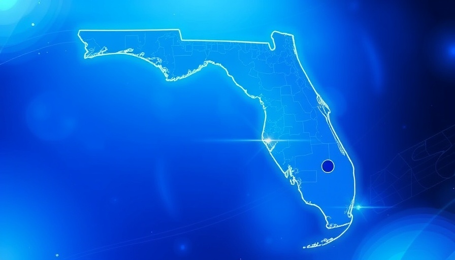 Map of Florida highlighting Tampa area amid shooting incident