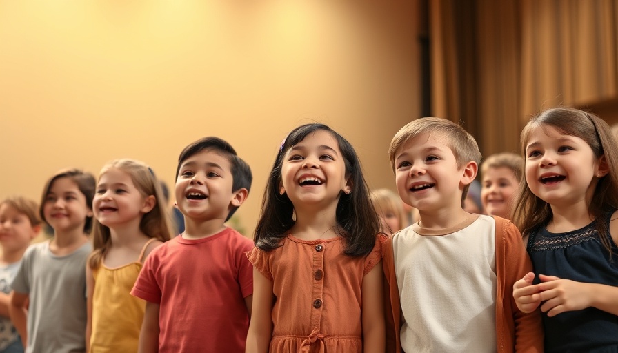 Children perform enthusiastically on stage at Richey Suncoast Theatre summer camp.
