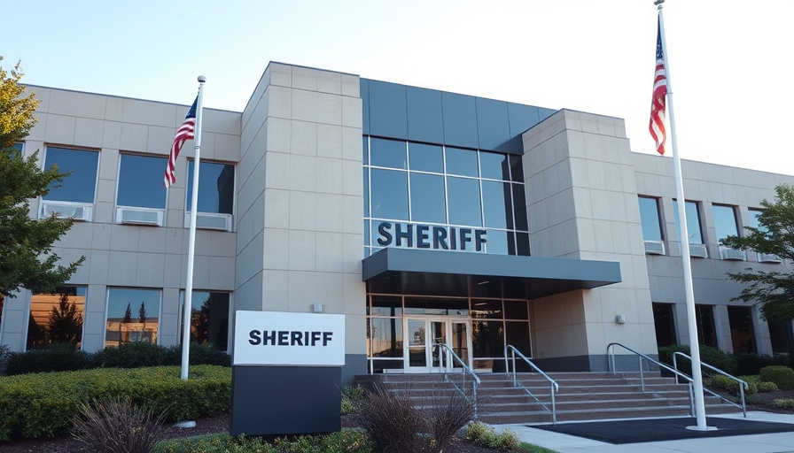 Sarasota County Sheriff’s Office building entrance with green signage.
